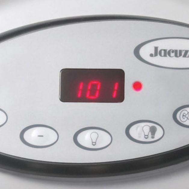 101 Degree Fahrenheit temperature on Jacuzzi Control Panel