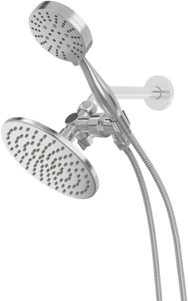 All Metal Multi Function Dual Shower Head Combo