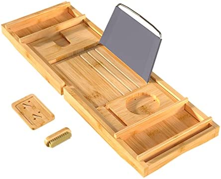 BamFam Teak bathtub tray