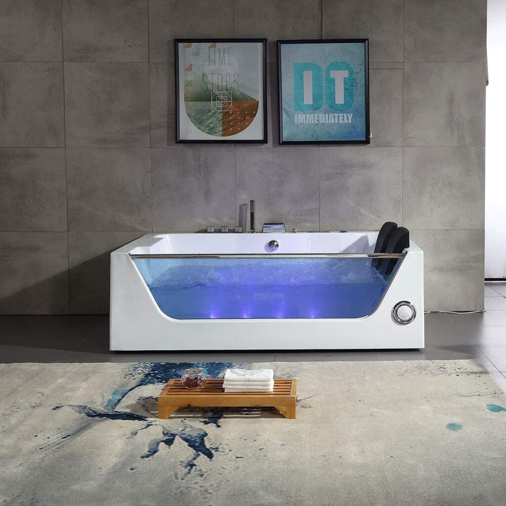 Decorapart 71 Inch Jacuzzi Tub With Control Panel