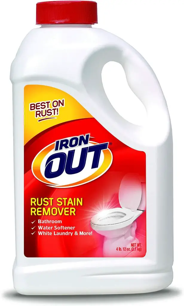 Iron out stain remover acrylic tub cleaner