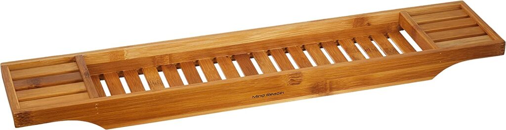 Mind Reader Teak bathtub tray