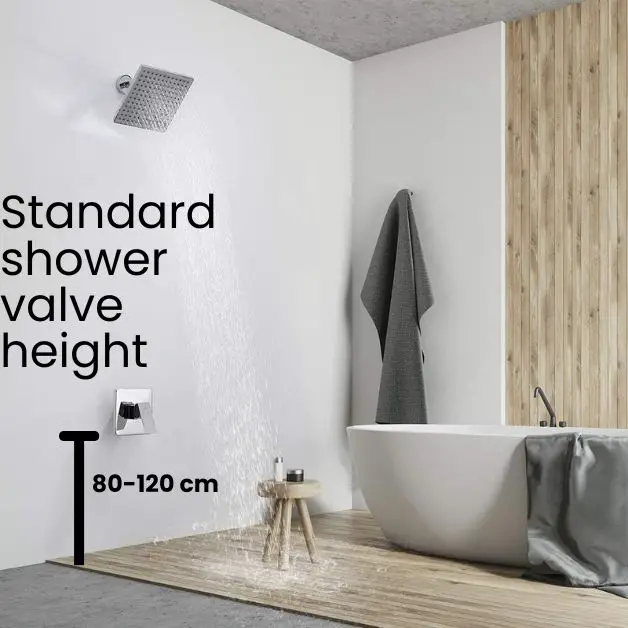 Standard Shower Valve Height Illustration