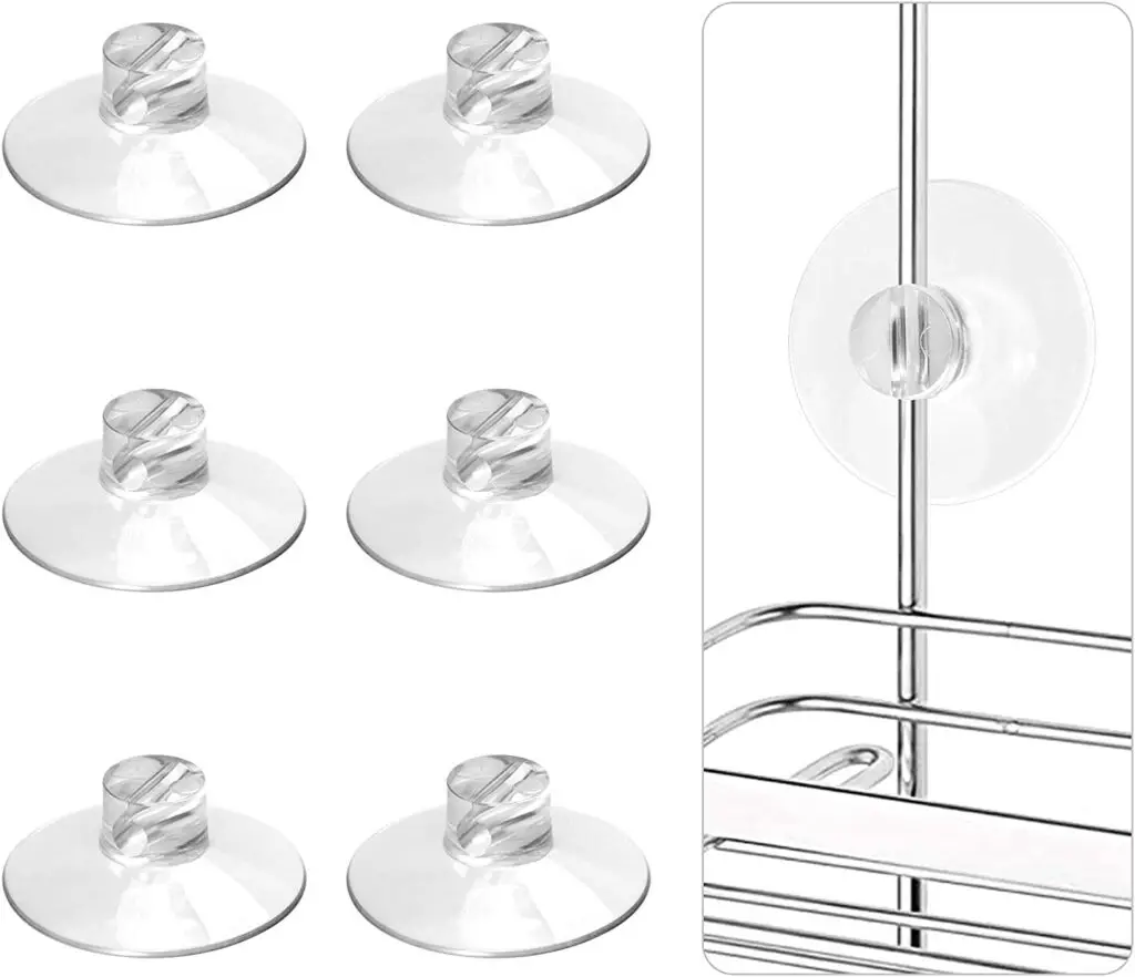 Suction cups for shower caddy